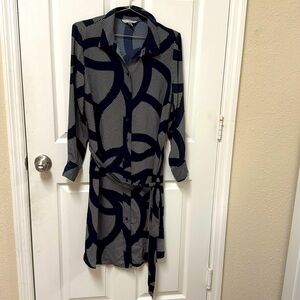 H&M Vintage shirt dress in black color #536